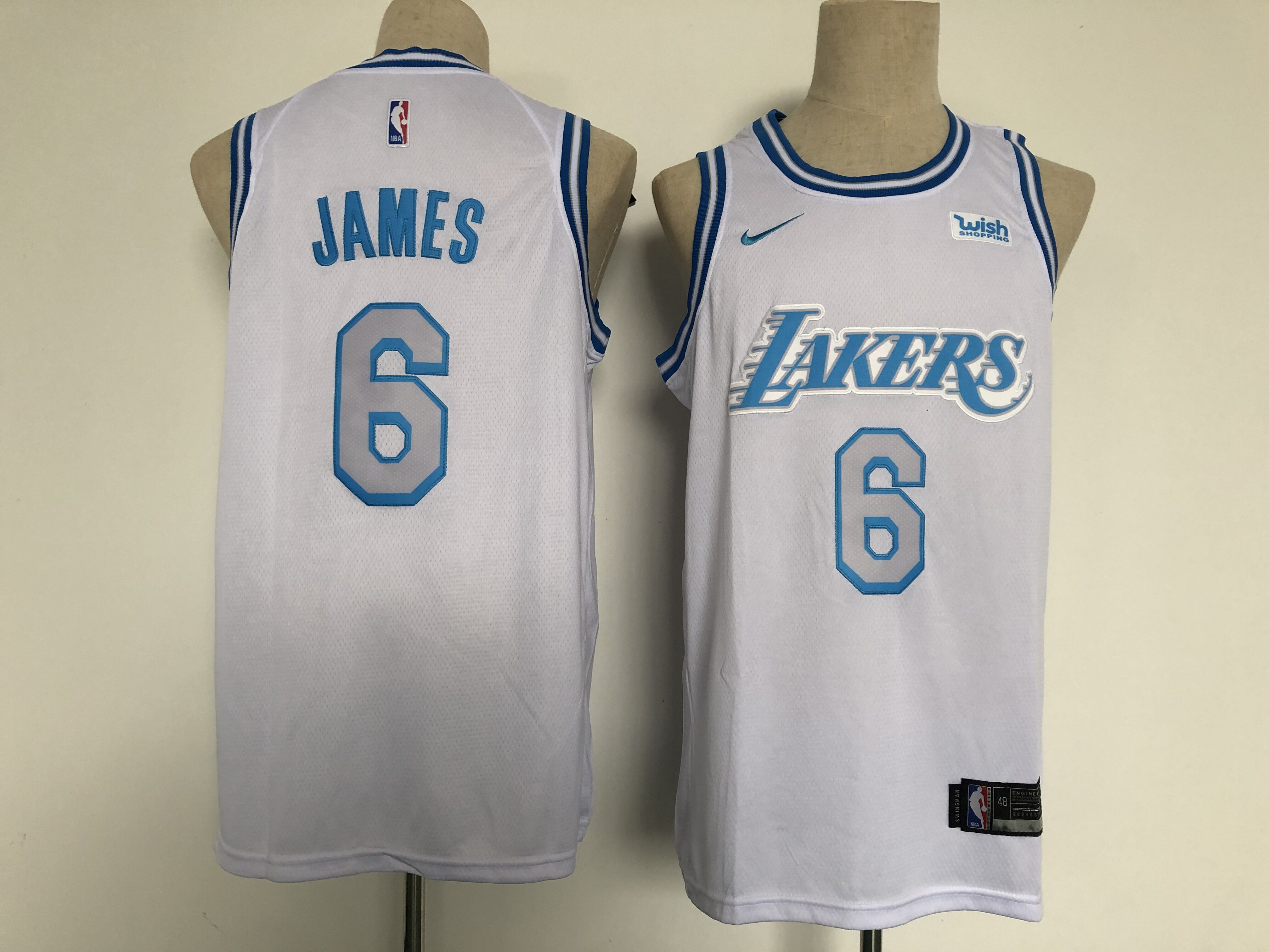Men Los Angeles Lakers #6 James White Game City Edition Nike 2021 NBA Jersey